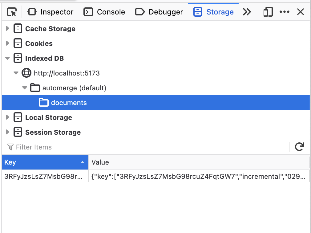 IndexedDB browser tools